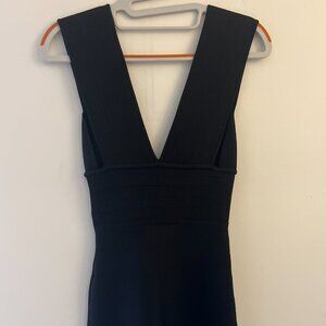 Elizabeth and James Black Deep V Mini Dress – Sleeveless – Size [add size]